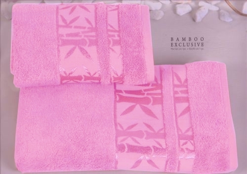 Полотенца из бамбука розовое